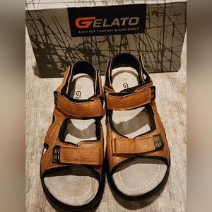 GELATO MENS TAN WATERPROOF SPORT SANDAL SIZE 12